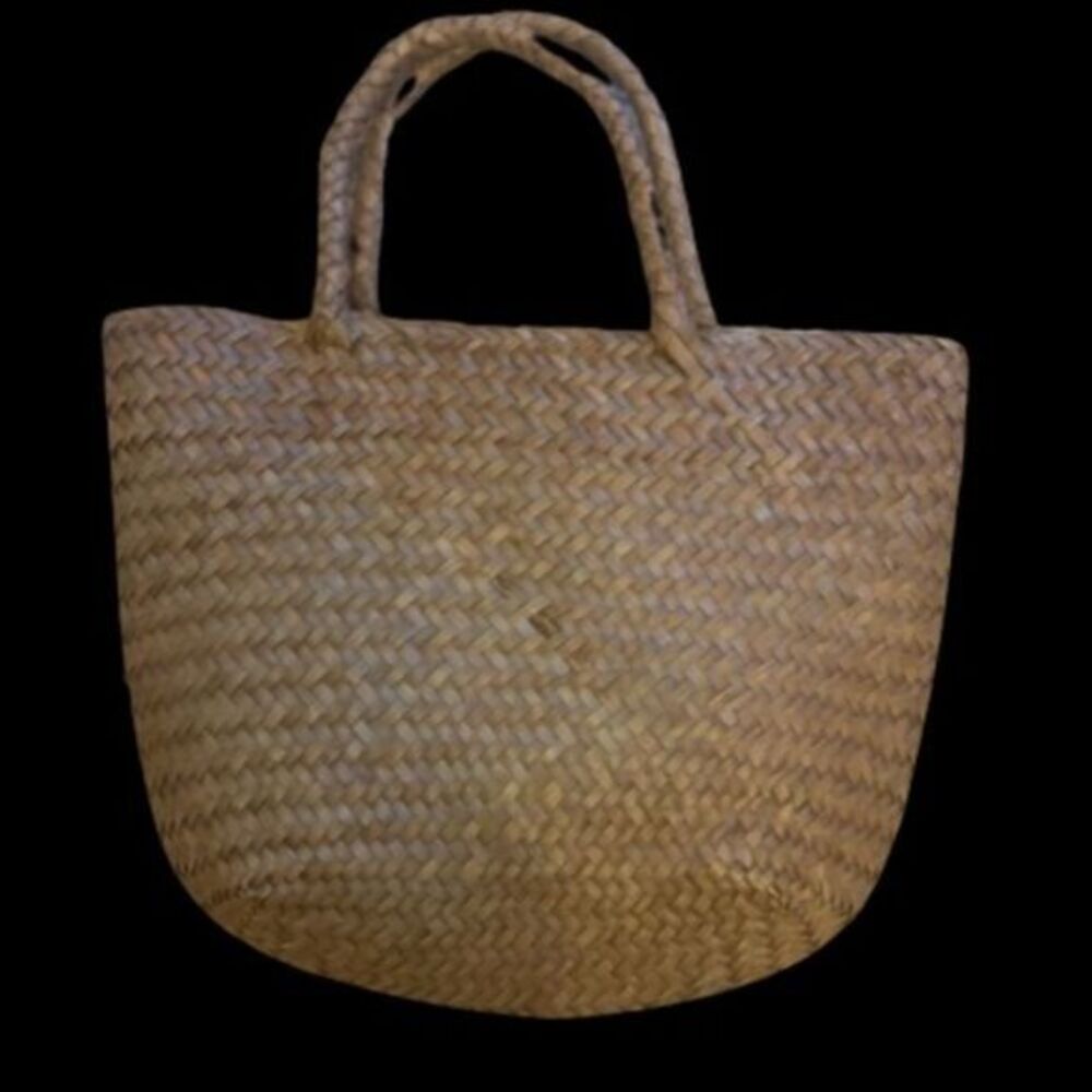 Mini straw tote